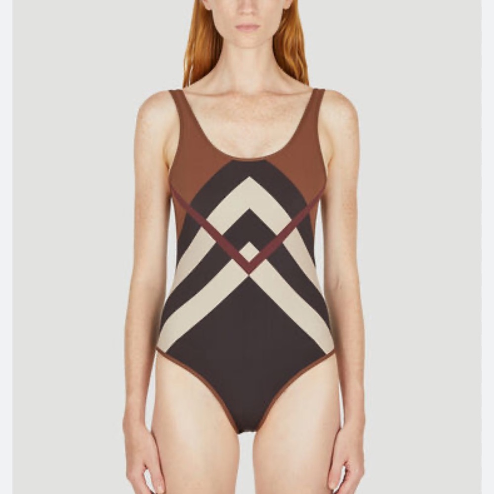 Burberry Cleddau Check One-Piece Swim